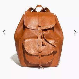 Madewell brown leather rucksack